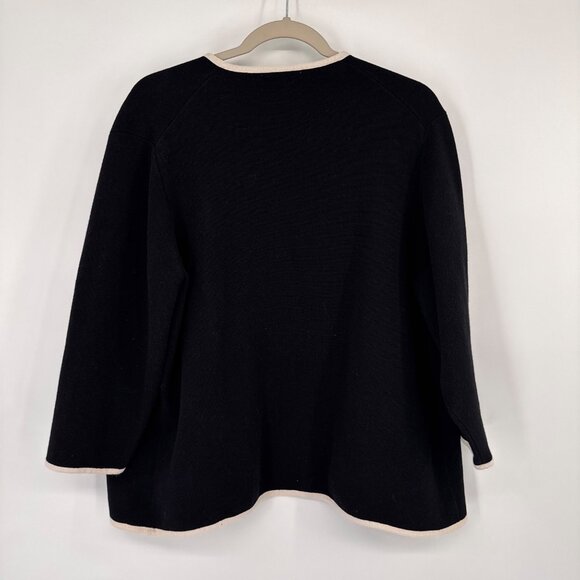 Coldwater Creek Womens Open Front Black jacket knit  Pockets Size 1X plus - Picture 11 of 13